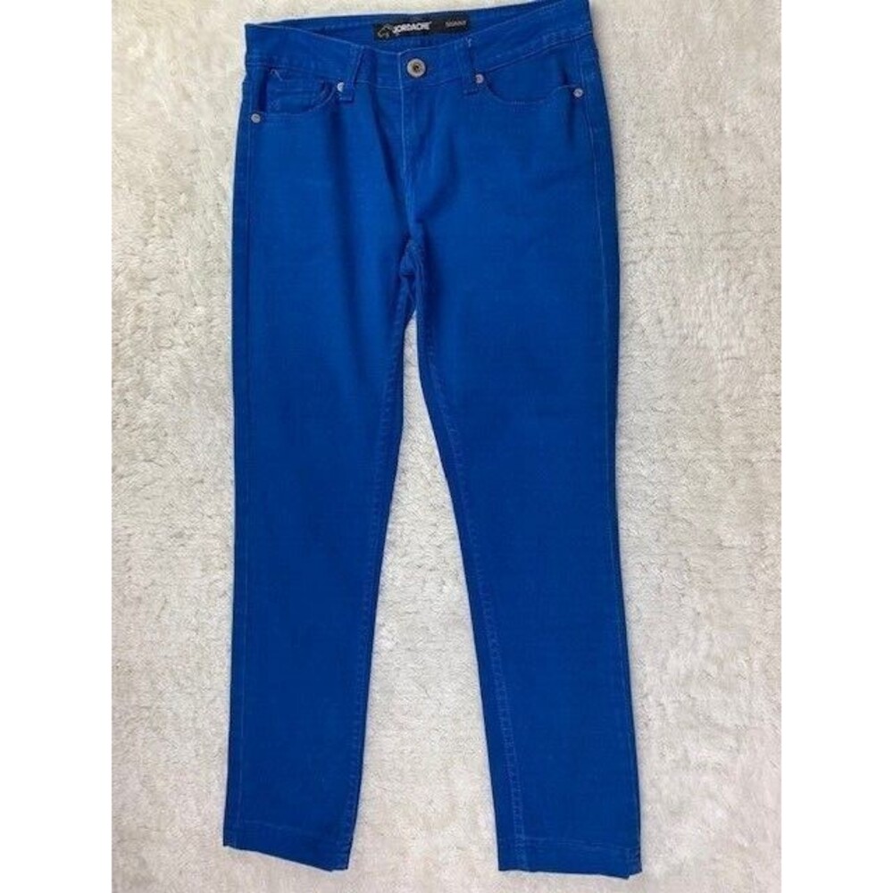 Jordache Size 4 Womens Jeans Blue Mid Rise Stretch Straight Ankle